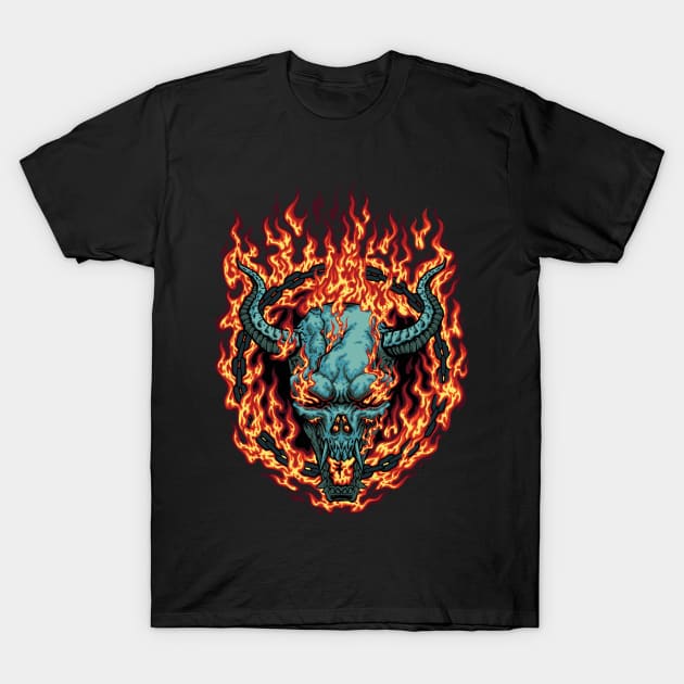 The Devil Burning T-Shirt by EengJoe